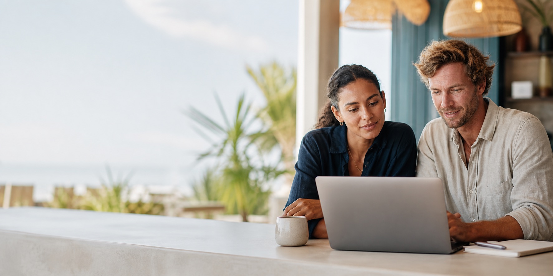Byron Bay small-business owners working together on their website